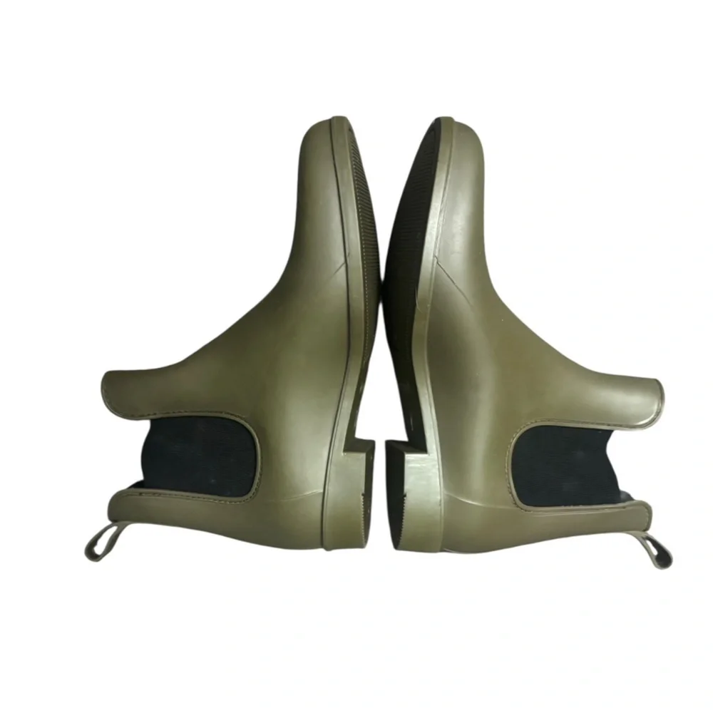 J.Crew Matte Chelsea Olive Green Rain Boots Size 7